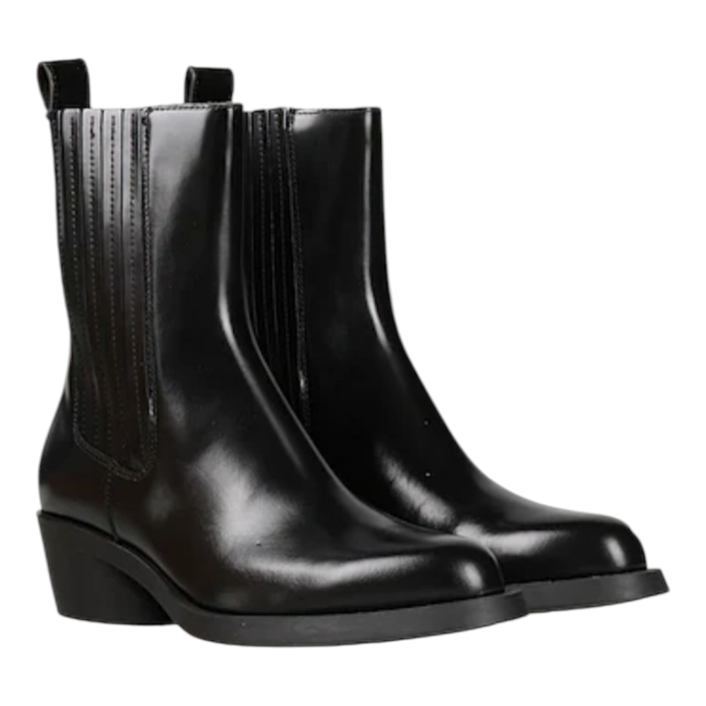 Camper Bonnie Black Leather Rubber Heeled Boots Women's Size EU 35 US 5